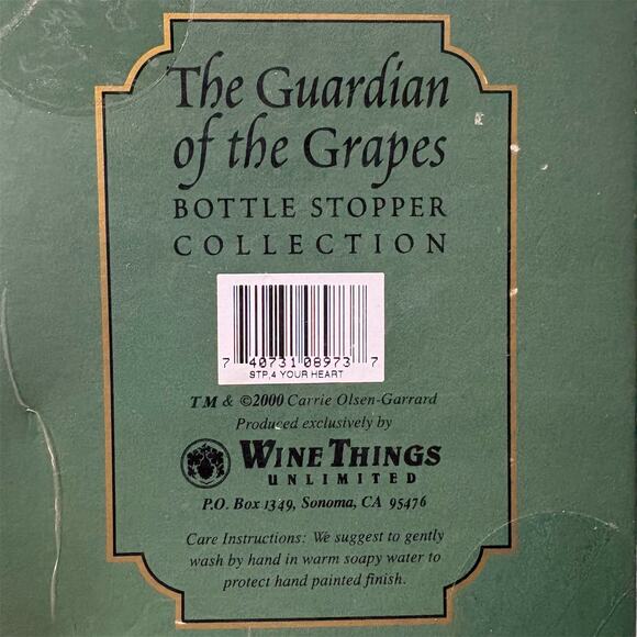 WINE THINGS UNLIMITED | Vintage 2000 Chef Wine Bottle Stopper New in Box - Picture 14 of 14